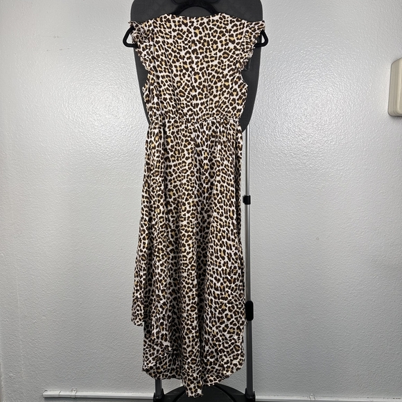 Jessica Simpson Gabbie High-Low Flutter Sleeve Cheetah Dress Size PXS - Picture 2 of 4